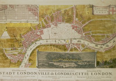 Der Große Brand von London, 1666 von Marcus Willemsz Doornik
